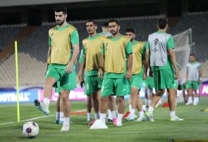 تمرین تیم ملی قبل از بازی با کره شمالی